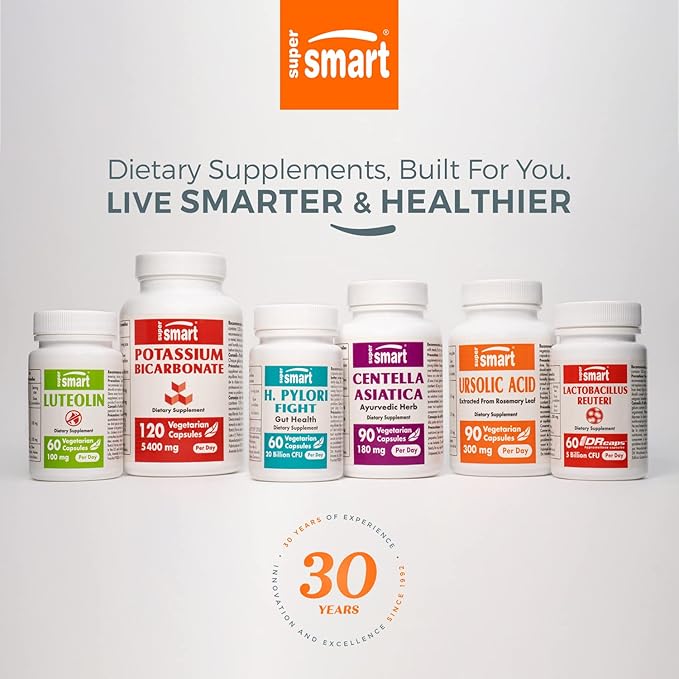 SuperSmart - Magnesium Malate 2400mg per Day (Highly Bioavailable) - Superior Mineral - Magnesium Malic Acid Supplement | Non-GMO & Gluten Free - 120 Tablets