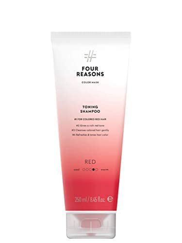 FOUR REASONS Hair Color Shampoo (8 Colors) - Sulfate Free Red Hair Toner - Color Depositing Shampoo for Color Treated Hair, Vega