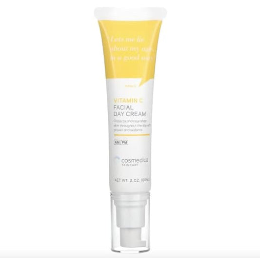 Cosmedica Skincare Vitamin C Facial Moisturizer - 15% Vitamin C Facial Day Cream - 2 ounces - Protects and nourishes skin throug