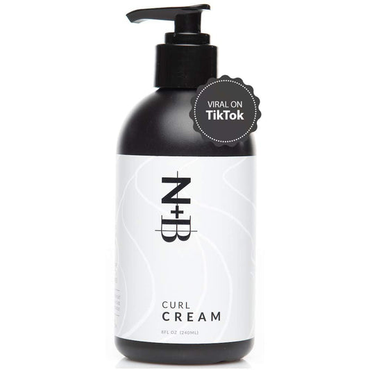 N+B Hair Curl Defining Cream | Non-Sticky, Anti-Frizz, Curl Enhancer Styling Lotion | Boost Shine & Volume | For All Hair Types,