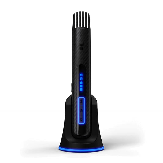 The Beard Struggle Carbon X - Heated Beard Brush + Beard Straightener For Men - Cordless Beard Brush & Straightening Comb - Rech
