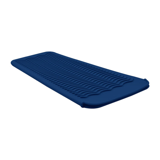 EIOKIT Silicone Heat Resistant Travel Mat Pouch for Hair Styling Tools (Navy Blue, 1 Pack)