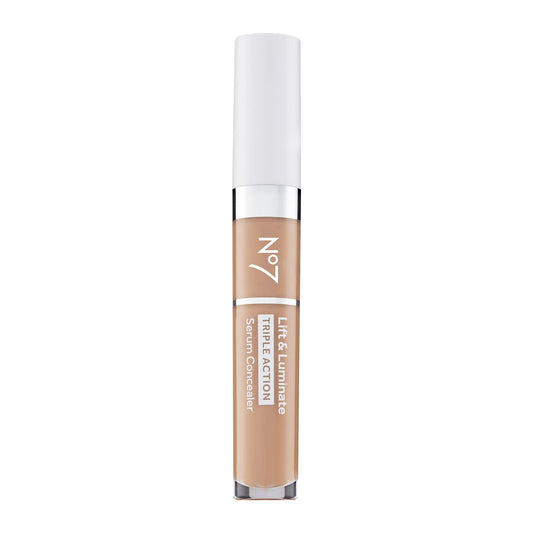 No7 Lift & Luminate Triple Action Serum Concealer - Medium - Anti Aging Liquid Concealer Makeup For Blemishes & Dark Circles - M