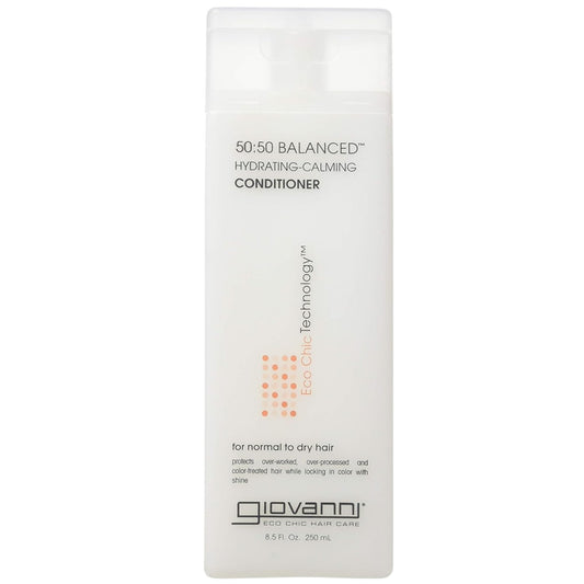 GIOVANNI ECO CHIC 50:50 Balanced Hydrating Calming Conditioner - Leaves Hair pH Balanced, Ideal for Over-Processed, Environmenta