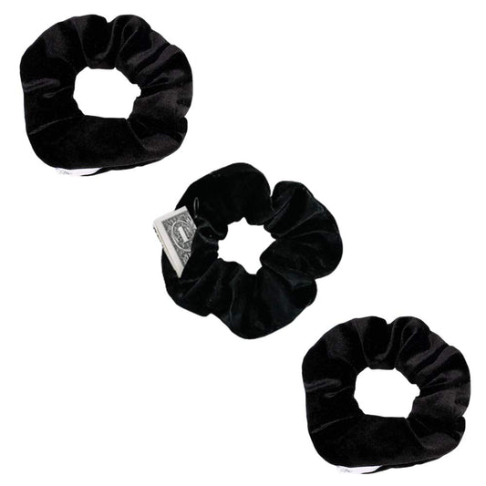 Suneboiz Zipper Scrunchies, Pocket Scrunchie, Secret & Hidden, Velvet Hair Ties Bracelet, Compatible With Apple Airpods 3&2&1, K
