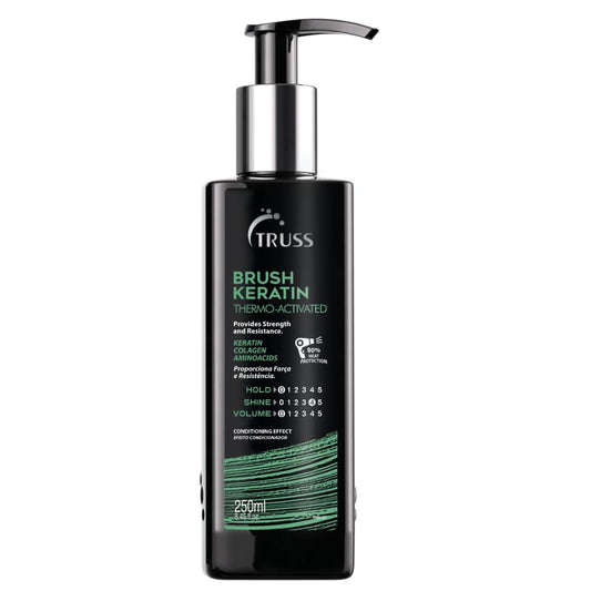 TRUSS Brush - Intensive Leave-in Hair Repair Treatment for Damaged Hair - Heat Activated with Keratin & Collagen Amino Acid Prot