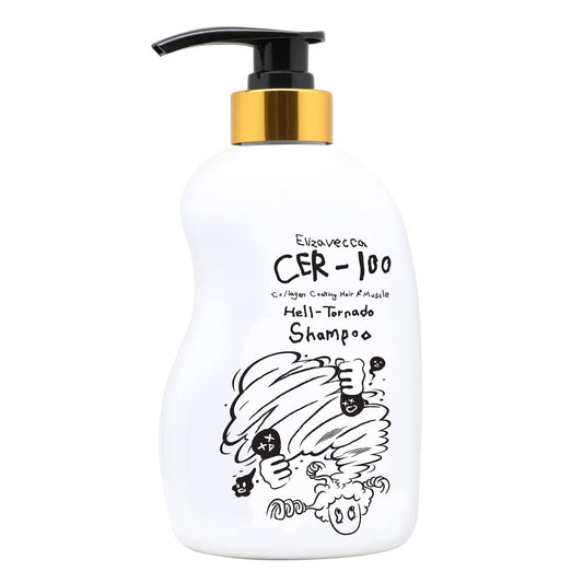 Elizavecca Cer-100 Collagen Coating Hair A+ Muscle Hell-Tornado Shampoo 500Ml/16.9 Fl.Oz. - Hair Shampoo Especially For Oily Hai