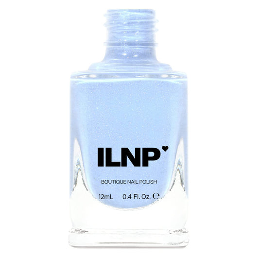 Ilnp Carried Away - Creamy Periwinkle Blue Holographic Jelly Nail Polish