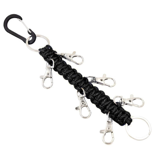 Deeka Paracord Handmade Cheer Bows Holder For Cheerleading Teen Girls High School College Sports -Glitter Black