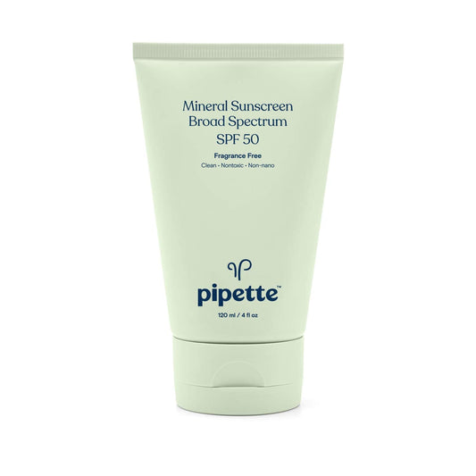 Pipette Mineral Sunscreen - Spf 50 Broad Spectrum Baby Sunblock With Non-Nano Zinc, Uvb/Uva Non-Toxic Sun Protection For Kids &