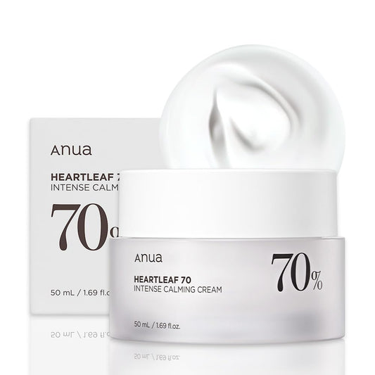 Anua Heartleaf 70 Intense Calming Cream With Ceramide, Panthenol, Heartleaf Extract, Korean Skin Care - (50Ml /1.69Fl. Oz)