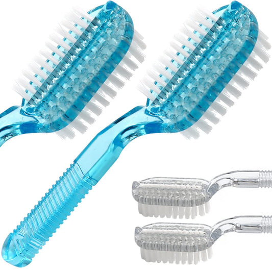 Handle Grip Fingernail Brush Two Sided Nail Brush Foot Scrub Brush Soft Stiff Bristles Hand Cleaning Brushes Nails Toes Scrubber