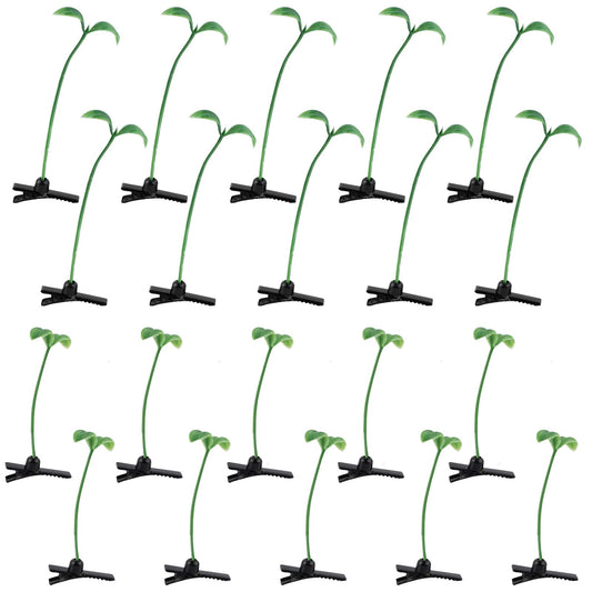 Auear, 20 Pack Plant Bean Sprout Hair Clips Pea Hairpin Barrette Headwear Accessories For Women Girls