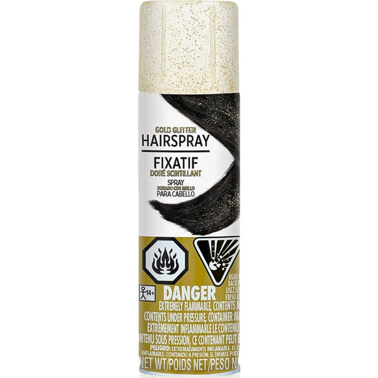 Hypo-Allergenic Glitter Gold Hair Spray - 3 Oz. - Perfect Party Accessory, 1 Pc.