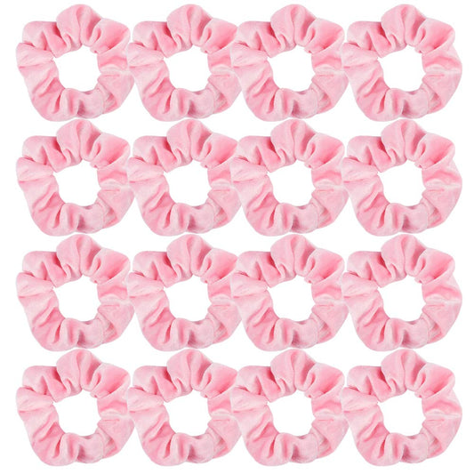 WHAVEL Pink Velvet Hair Scrunchies for Women Girls, 16 Pack Hair Scrunchies Velvet Elastics Scrunchy Bobbles Soft Hair Bands Hai