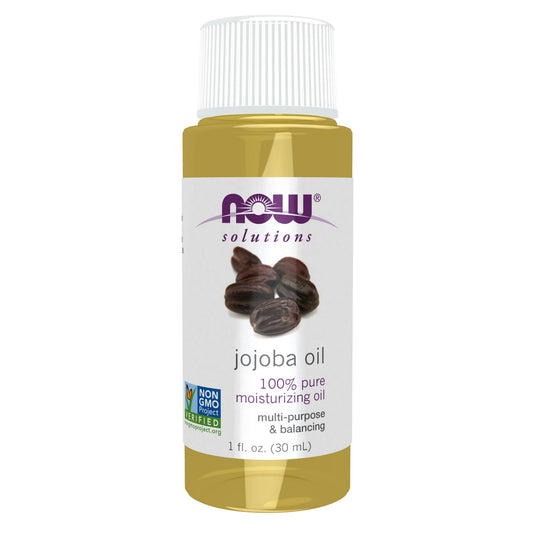 Now Solutions, Jojoba Oil, 100% Pure Moisturizing, Multi-Purpose Oil For Face, Hair And Body, 1-Ounce