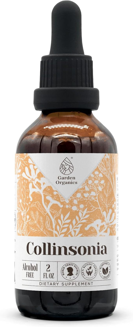 Collinsonia Alcohol-Free Natural Tincture Extract, Immune System Booster, Liquid Drops Made from 100% Wildcrafted Stone Root (Collinsonia Canadensis) Dried Root (2 fl oz)