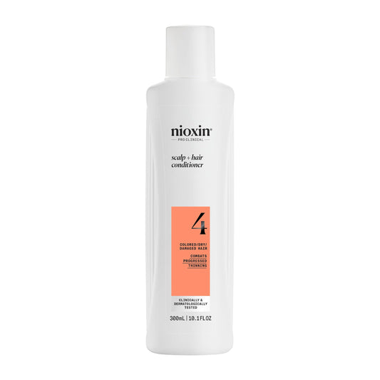Nioxin System 4 Scalp + Hair Conditioner - Hair Thickening Conditioner For Damaged Hair With Progressed Thinning, 10 Fl Oz (Pack