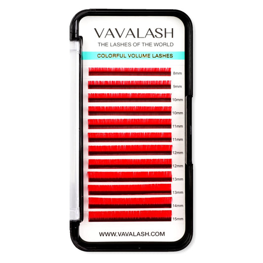 Colored Lash Extensions 0.07Mm Dd Curl Red Individual Volume Lashes Extensions 13-20 Mix Length Color Eyelash Extensions For Sal