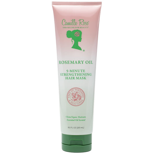 Camille Rose Rosemary Oil 5-Minute Deep Strengthening Hair Mask And Conditioner, With Natural Castor, Peppermint, And Rosemary O