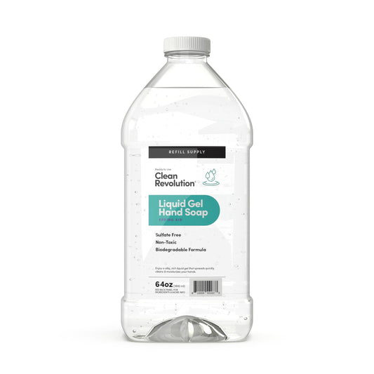 Clean Revolution Liquid Gel Hand Soap, Silky Rich Liquid, Quick Lather, Fast Rinsing, Contains Real Essential Oils (Spring Air)