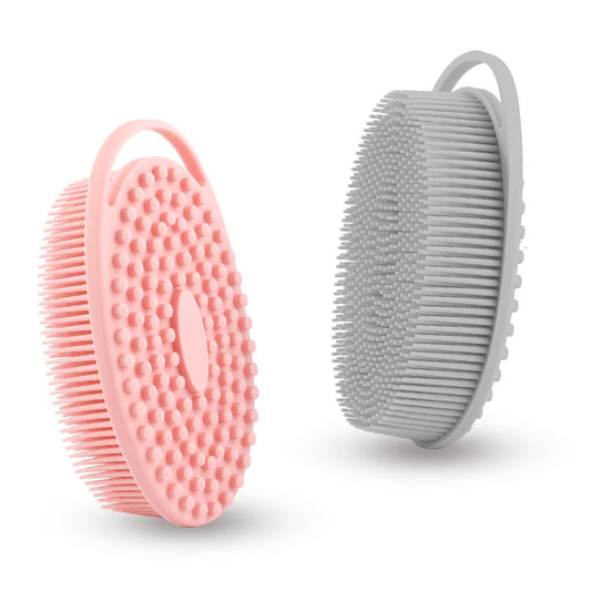 Silicone Body Scrubber, Exfoliating Silicone Loofah, Soft Silicone Body Shower, 2 In 1 Bath And Shampoo Brush, Body Scrubber Sho