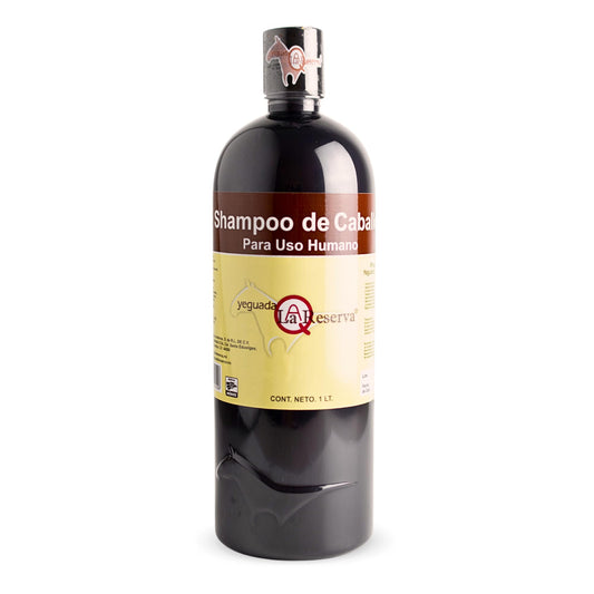 Yeguada La Reserva Shampoo de Caballo Negro (1 liter Bottle) For Strong, Healthy And Beautiful Hair (For Dark to Black Colored H
