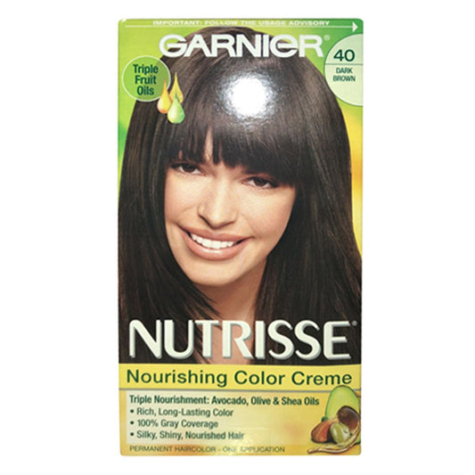 Garnier Nutrisse Haircolor Creme, Dark Brown [40] 1 Ea
