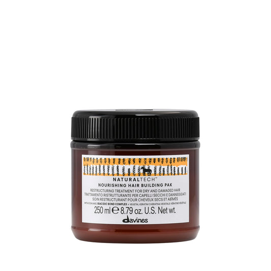 Davines Naturaltech Nourishing Hair Building Pack, Restructure The Hair Shaft While Adding Shine And Body, 8.81 Oz.
