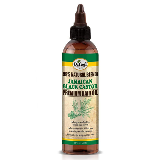 Difeel 99% Natural Premium Jamaican Black Castor Hair Oil 8 Oz.