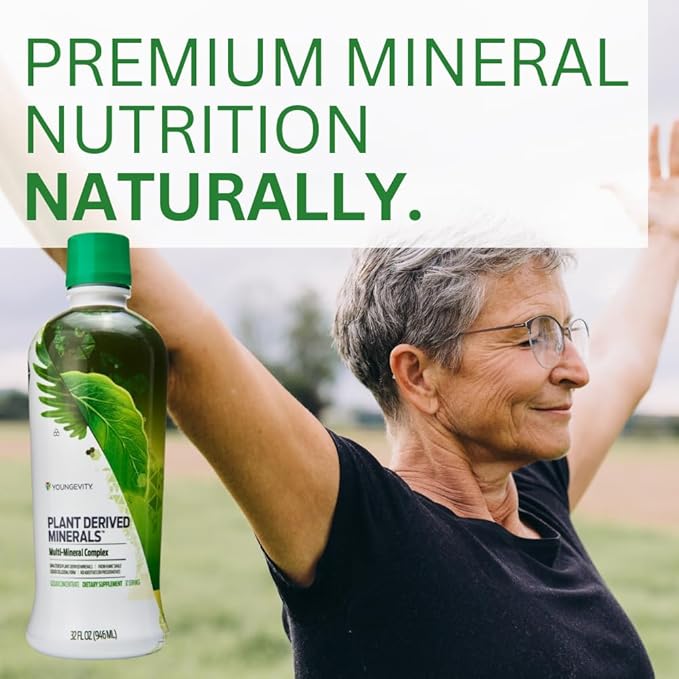 Youngevity Plant Derived Minerals Multi-Mineral Complex | Made from Humic Shale | Liquid Colloidal Form | 32 Servings (32 Fluid Oz (Pack of 1))