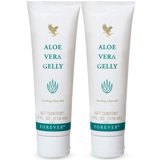 Forever Living Aloe Vera Gelly 100% Stabilized Aloe Vera Gel (2 Pack),4 Fl. Oz.