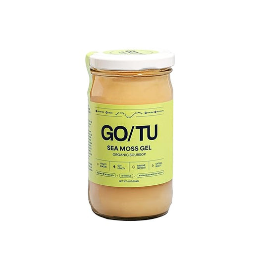 GO/TU Sea Moss Gel – 8oz Soursop | Pure, Shelf-Stable Superfood | Nature’s Multivitamin