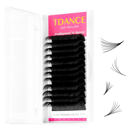 Tdance Eyelash Extension Supplies Rapid Blooming Volume Eyelash Extensions Thickness 0.12 Cc Curl Mix 20-25Mm Easy Fan Volume La
