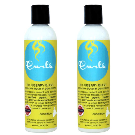 Curls Blueberry Bliss Reparative Leave In Conditioner, 8 Fl Oz (Pack of 2)