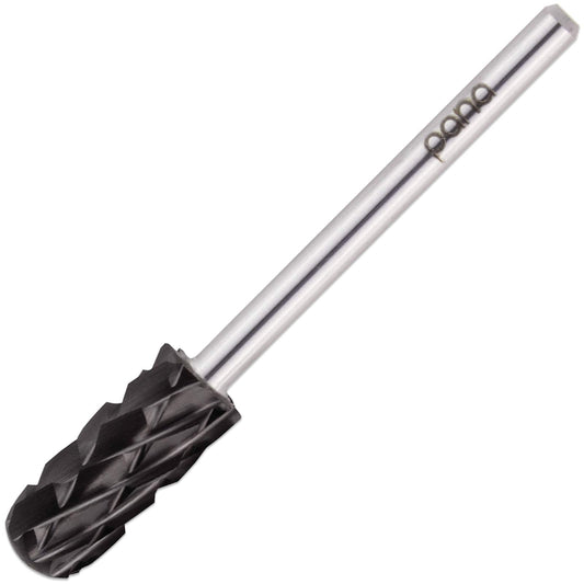 Pana Smooth Top Small Barrel 3/32'' Shank Size - (Dlc Black, 5X Coarse Grit) - Fast Remove Acrylic Or Hard Gel Nail Drill Bit Fo