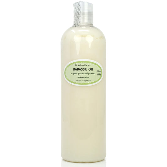 Dr Adorable - 16 Oz - Babassu Oil - 100% Pure Cold Pressed Natural Organic