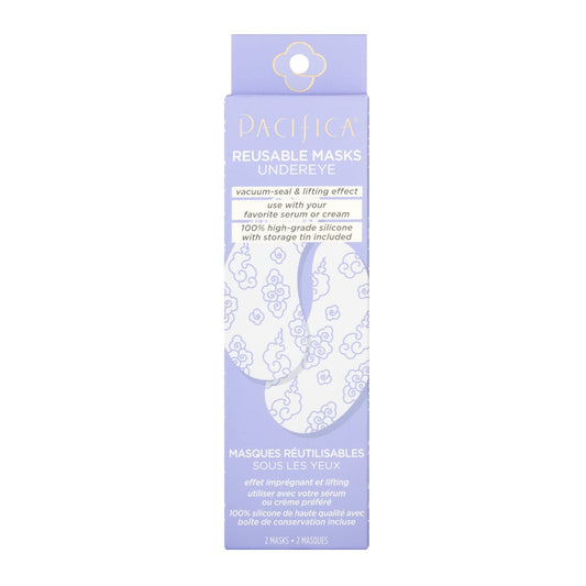 Pacifica Beauty | Reusable Undereye Mask | 100% Silicone | Vacuum Seal & Lifting Effect | Minimize Fine Lines + Wrinkles | Pair
