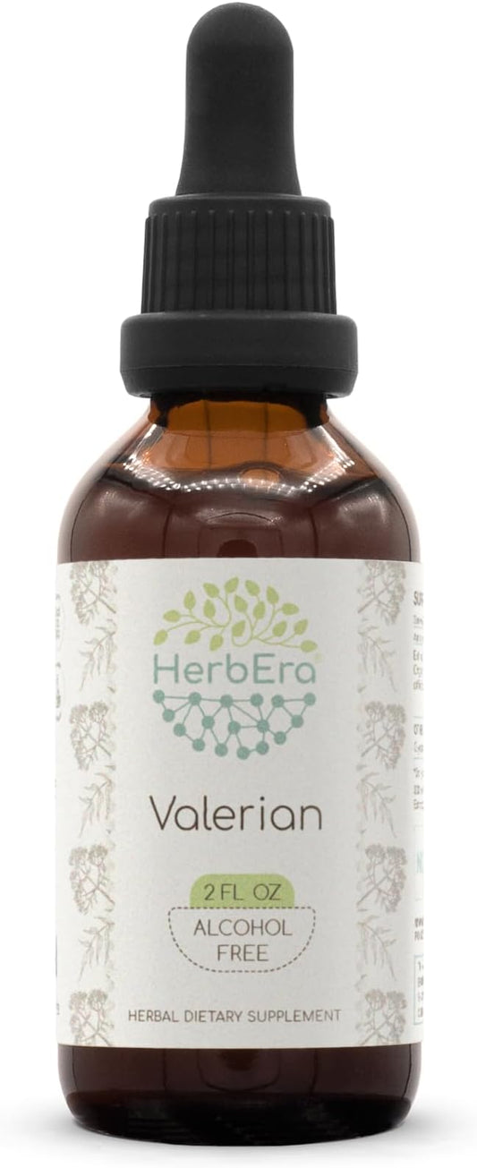 Valerian B60 Alcohol-Free Herbal Extract Tincture, Concentrated Liquid Drops Natural (Valeriana Officinalis) (2 fl oz)