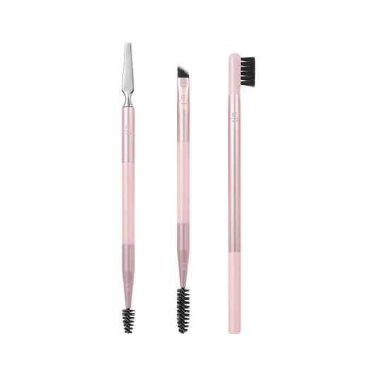 Real Techniques Brow Styling Set, For Lifting Brows, Fill & Style, Dual-Ended Makeup Brushes, Full Kit For Eyebrows, Get Full, L