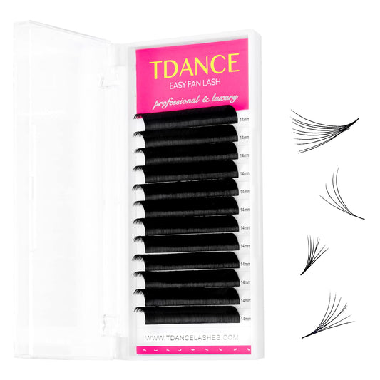 Tdance Eyelash Extension Supplies Rapid Blooming Volume Eyelash Extensions Thickness 0.03 Cc Curl 17Mm Easy Fan Volume Lashes Se