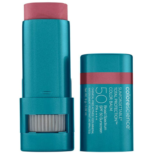 Colorescience Sunforgettable Total Protection Color Balm SPF 50, Mineral, Broad Spectrum, Buildable Lip & Cheek Color, Berry, 1