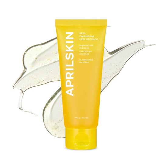 Aprilskin Calendula Peel Off Pore Minimizing Facial Mask | Vegan | Blackhead Remover, Exfoliating, Deep Cleansing | Pha Bha | Ko
