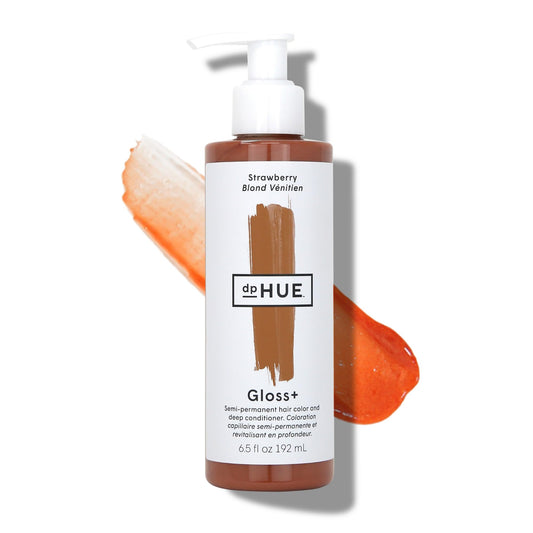 dpHUE Gloss+, Strawberry - 6.5 oz - Semi-Permanent Hair Color & Conditioner - Paraben, SLS & SLES Sulfate Free - Vegan, Leaping