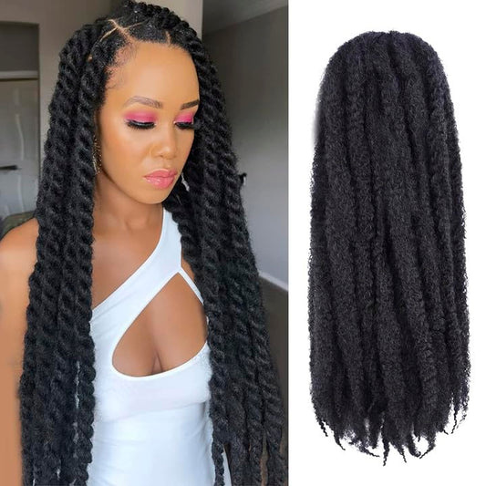 Toyotress Marley Twist Braiding Hair - 28 Inch 6 Packs Super Long Marley Hair For Faux Locs, Afro Kinky Curly Marley Hair Croche