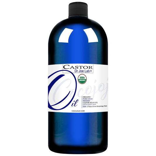 Organic Castor Oil - Bulk 32 Oz - 100% Pure Usda Certified Organic Hexane Free Non Gmo Castor Bean Carrier Oil - Ricinus Communi