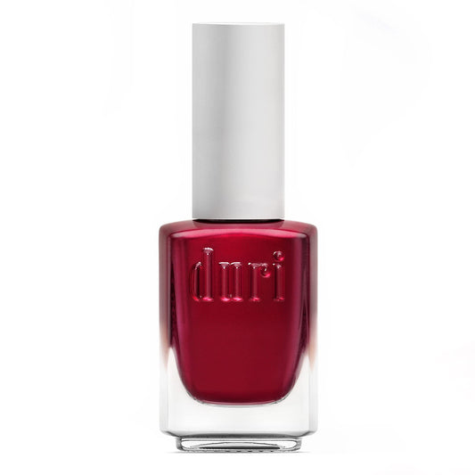 Duri Nail Polish, 350 Passion, Deep Red Metallic Shimmer, Full Coverage, Quick Drying, Lasting, 0.45 Fl Oz By Duri Cosmetics