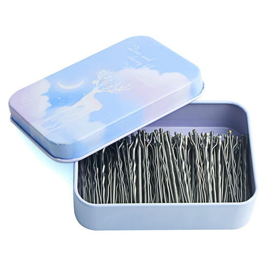 Hair Bobby Pins With Cute Case, 200 Ct Bobby Pins For Buns, Premium Hair Pins For Kids, Girls And Women, Great For All Hair Type