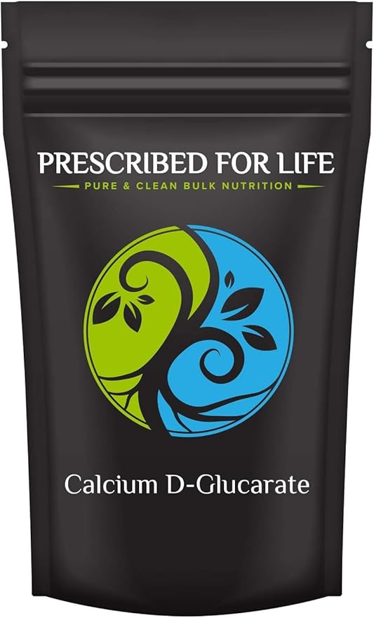 Prescribed for Life Calcium D Glucarate Powder, Pure CDG Fine Powder, USP Grade, Vegan, Gluten Free, Non GMO (5kg / 11lb)