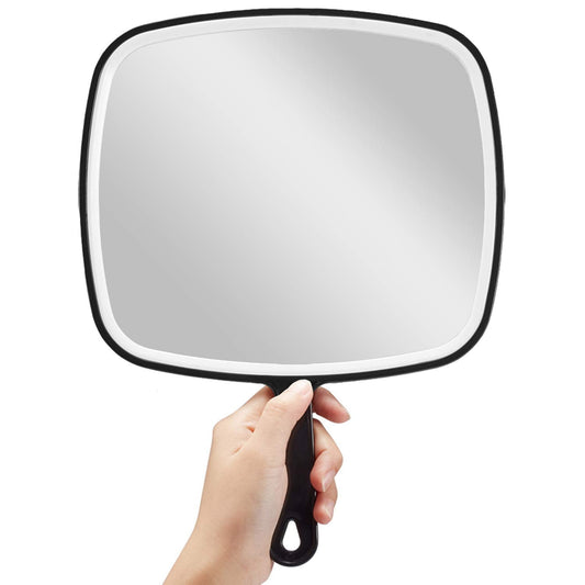 Omiro Hand Mirror, Extra Large Black Handheld Mirror With Handle, 9'' W X 12.4'' L (Pack Of 3)
